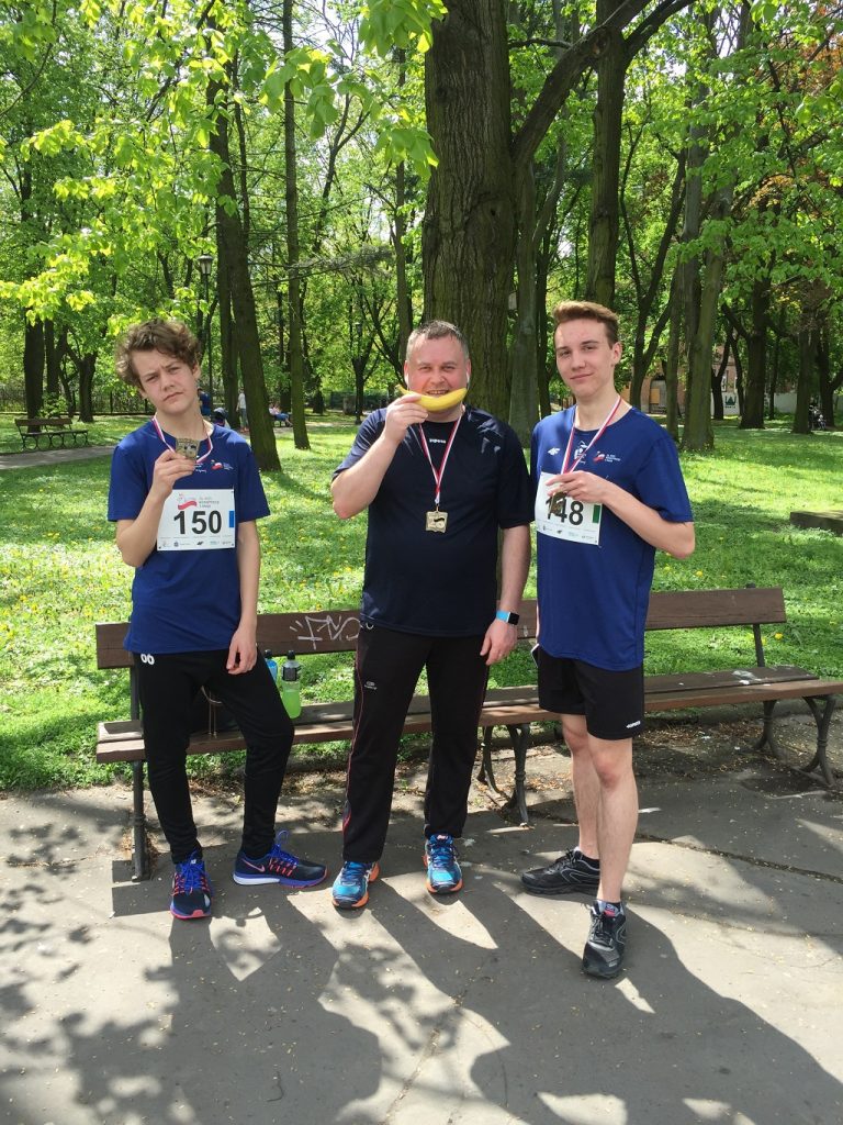 Po biegu Konstytucji 2015. Jacek, Marcin, Sebastian